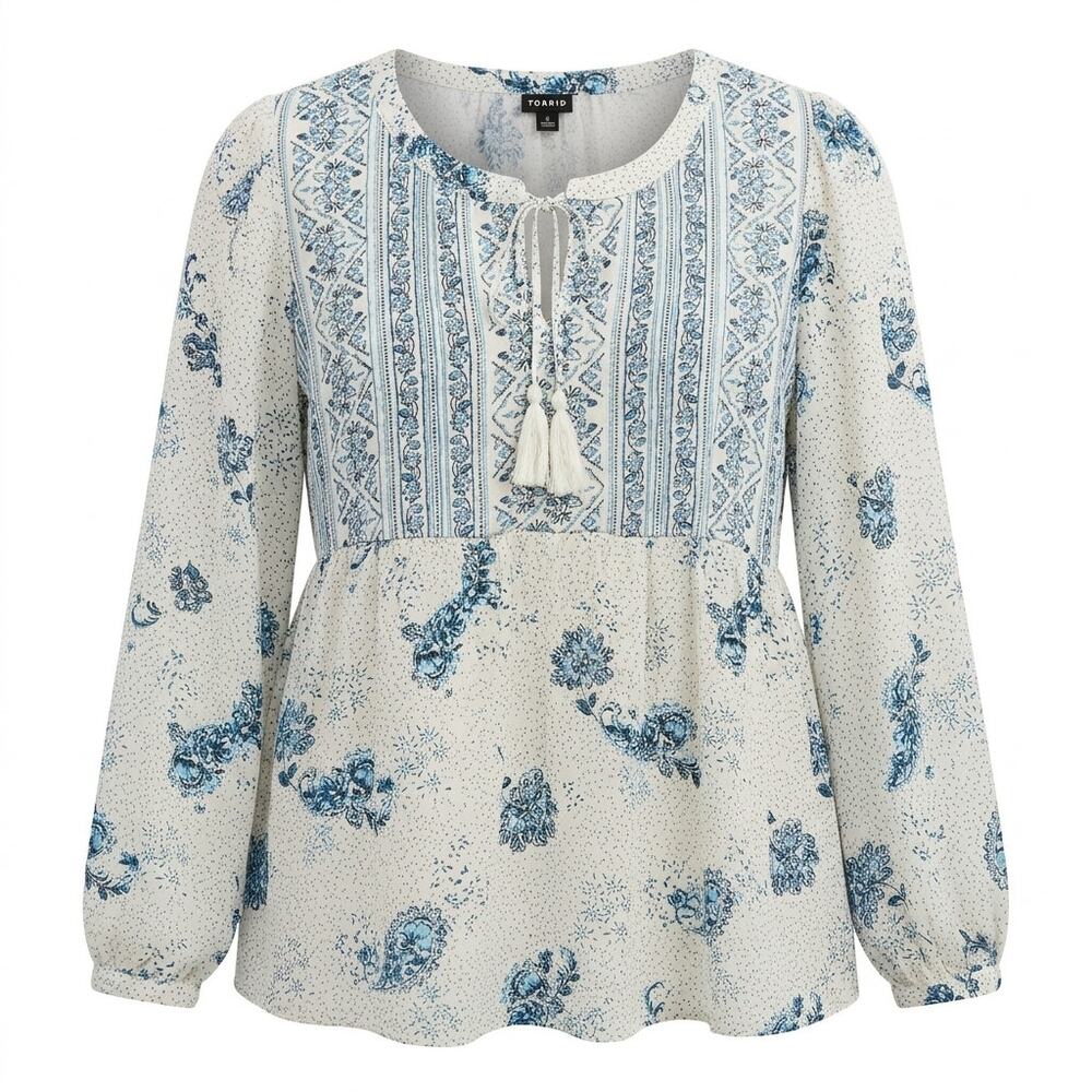 NWT Torrid White Embroidered V-Neck Chiffon Blouse Women Plus Size 1